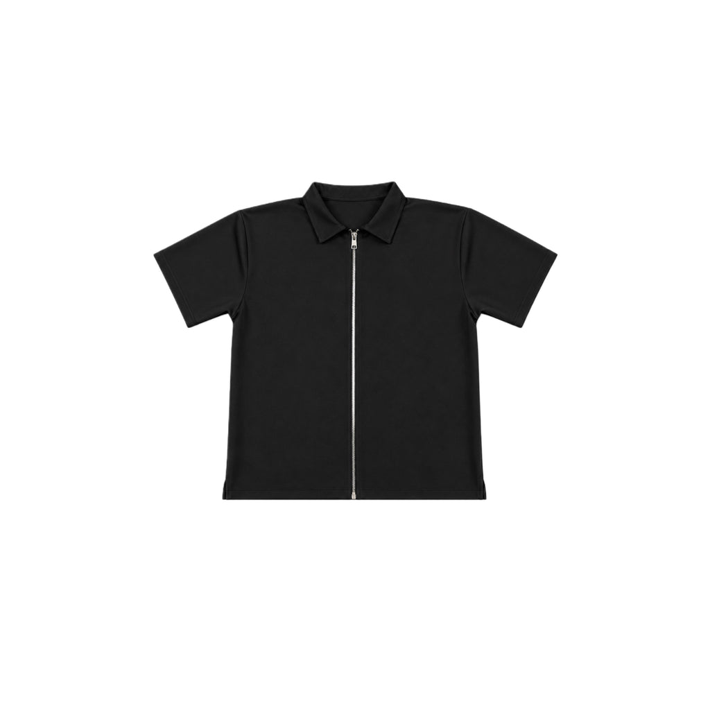 Black Zip-Up Shirt