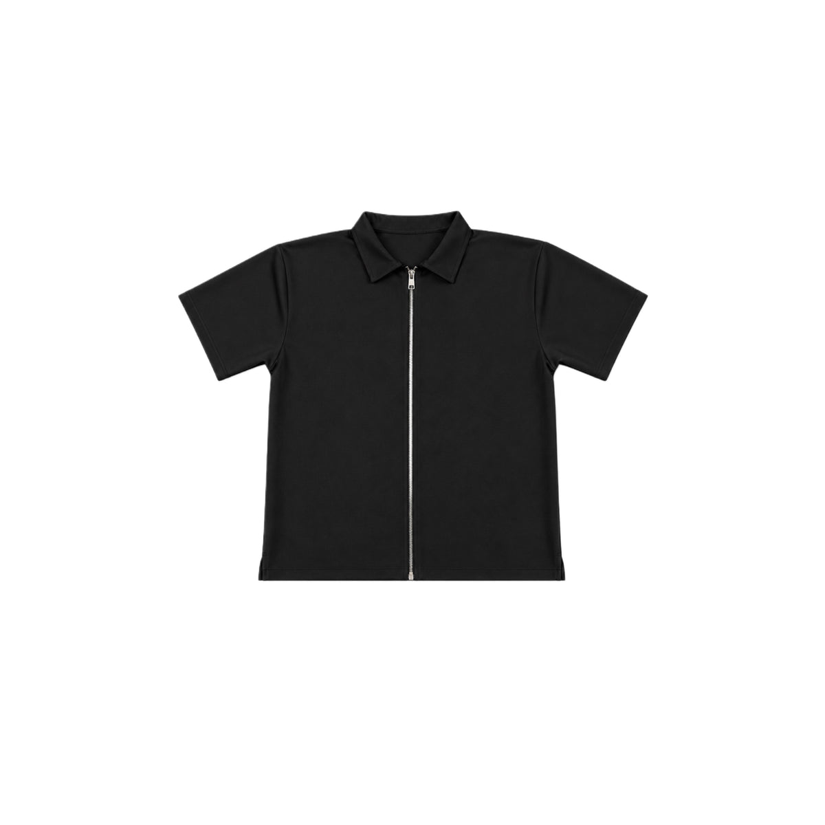 Black Zip-Up Shirt