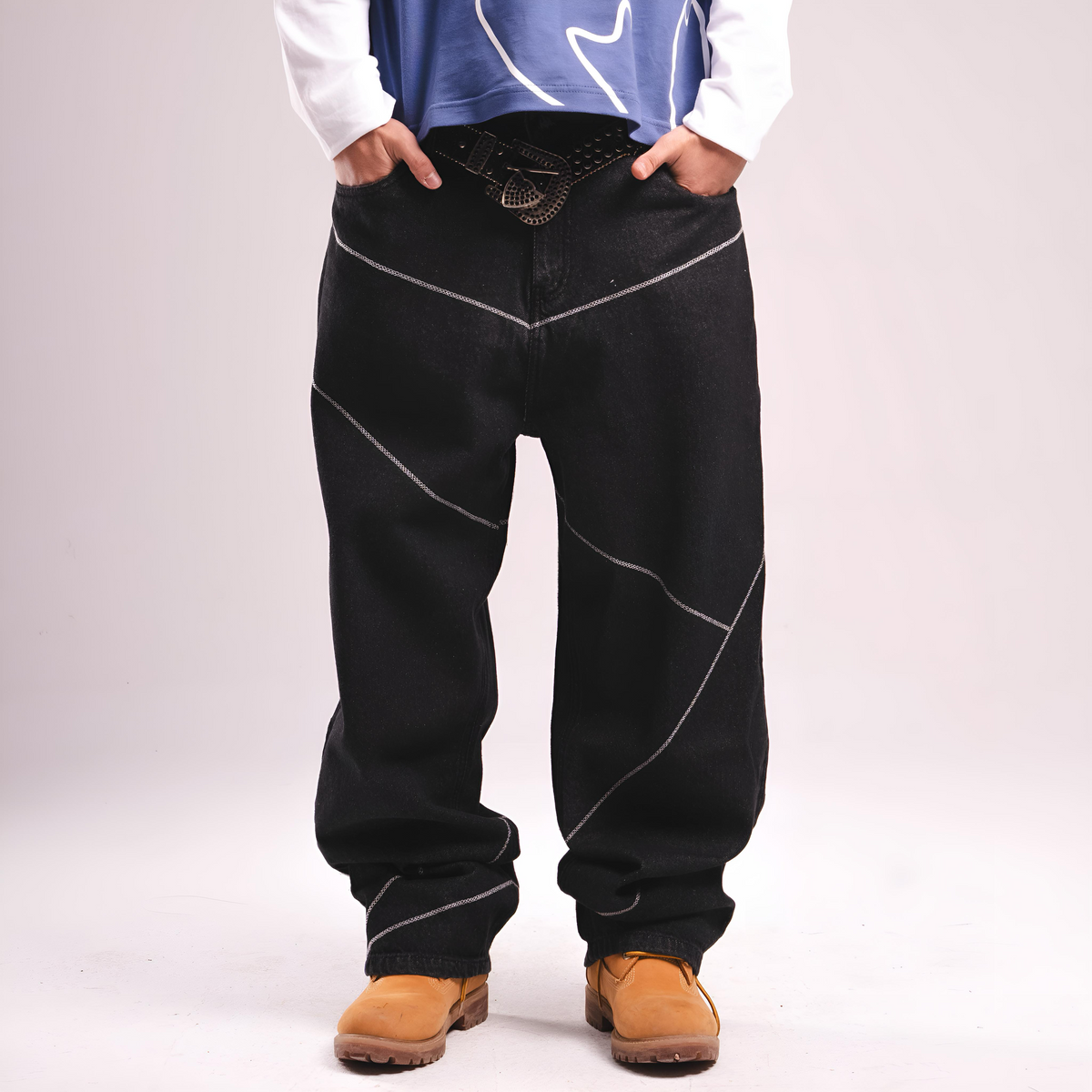 Black Phantom Geo Denim
