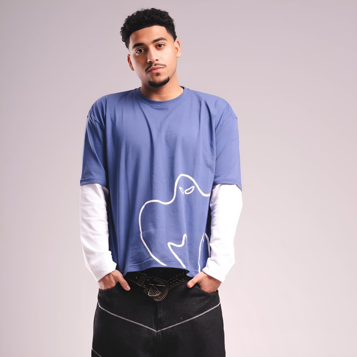 GHOST layer blue tee