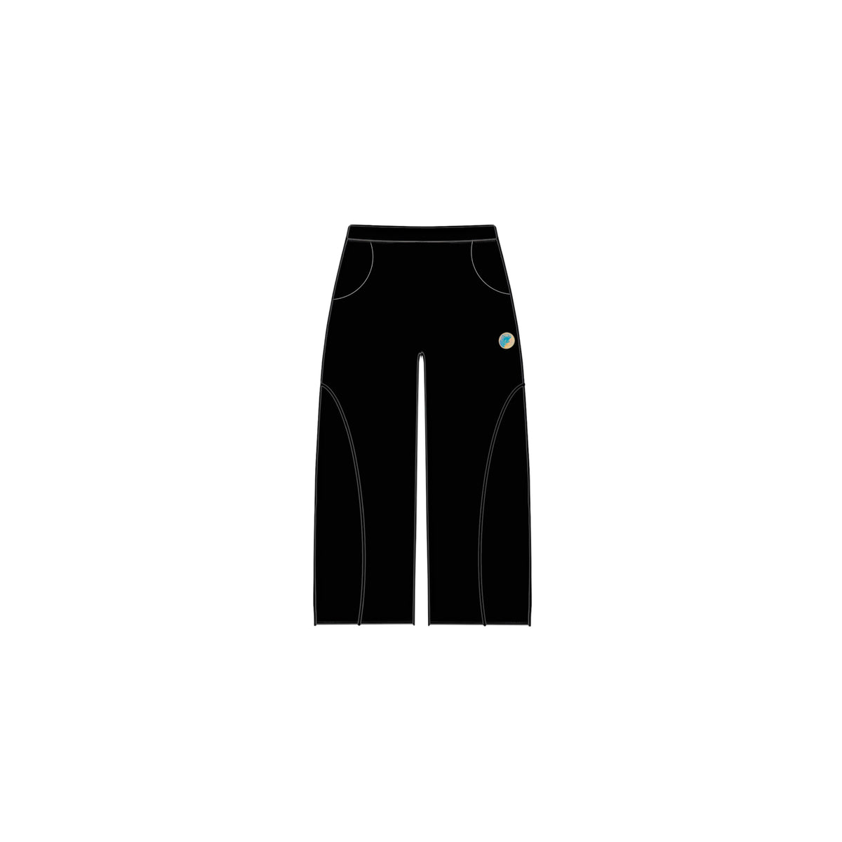 Reflective black sweatpants