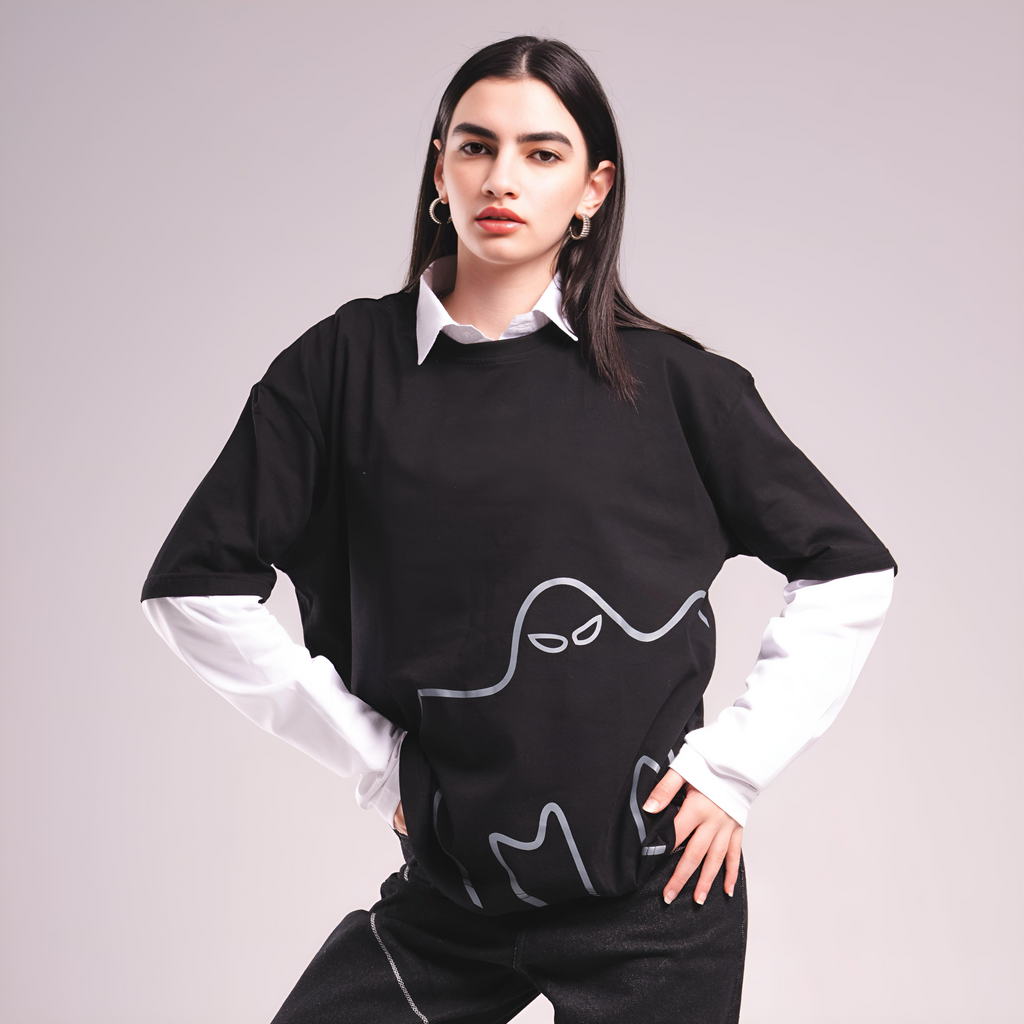 GHOST layer black tee