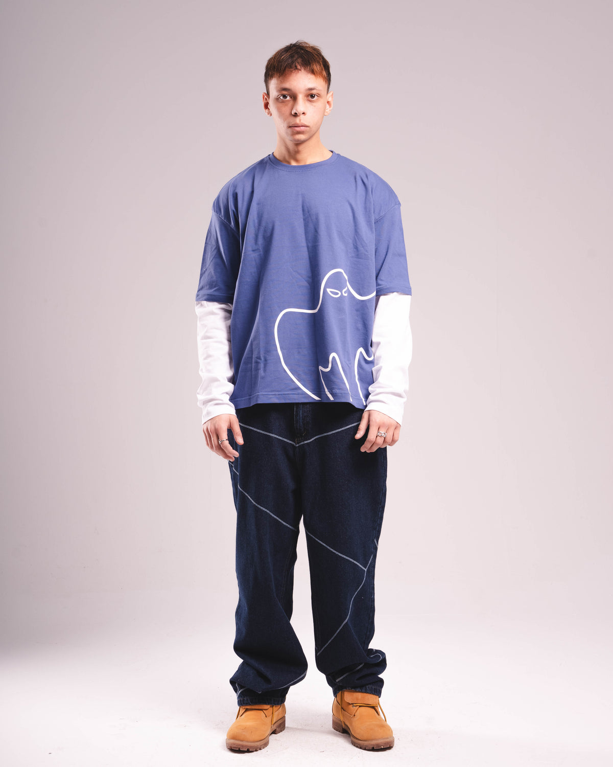 GHOST layer blue tee