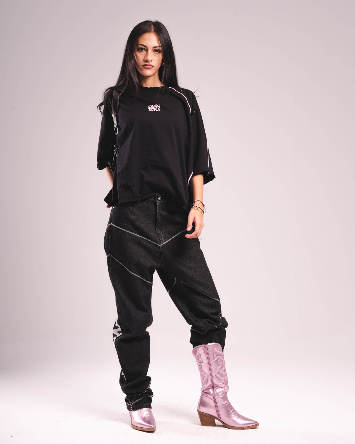 Black Phantom Geo Denim