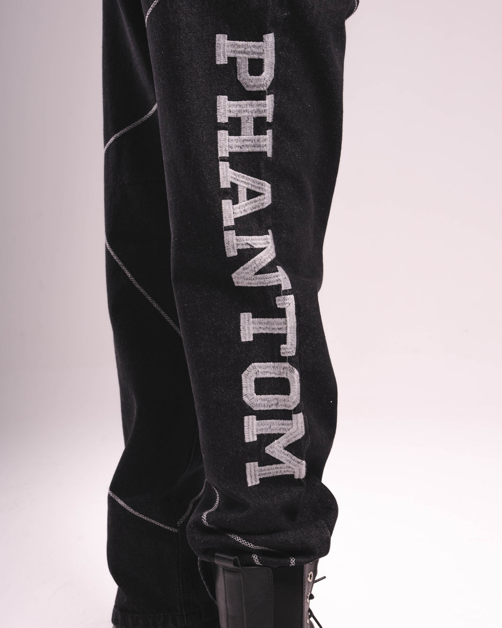 Black Phantom Geo Denim