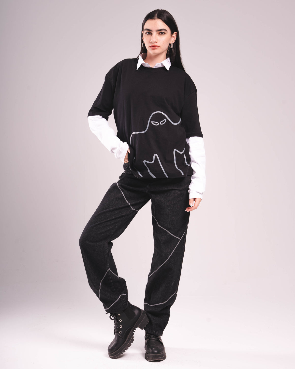 GHOST layer black tee