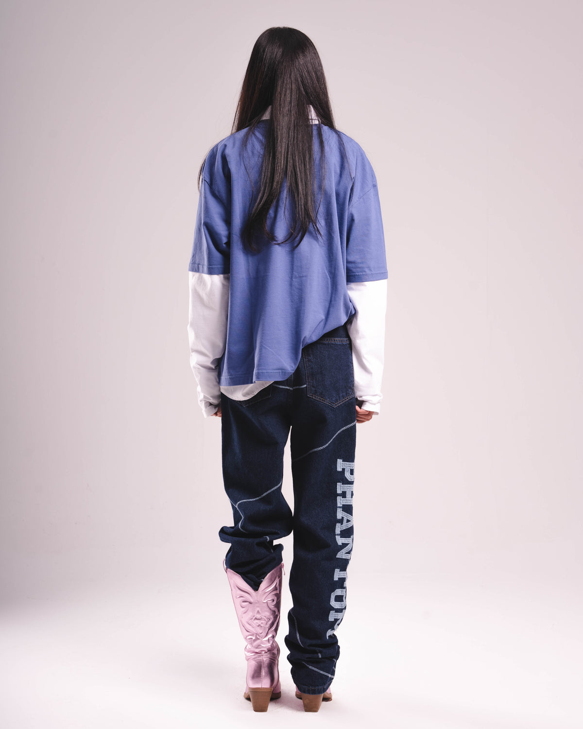 GHOST layer blue tee