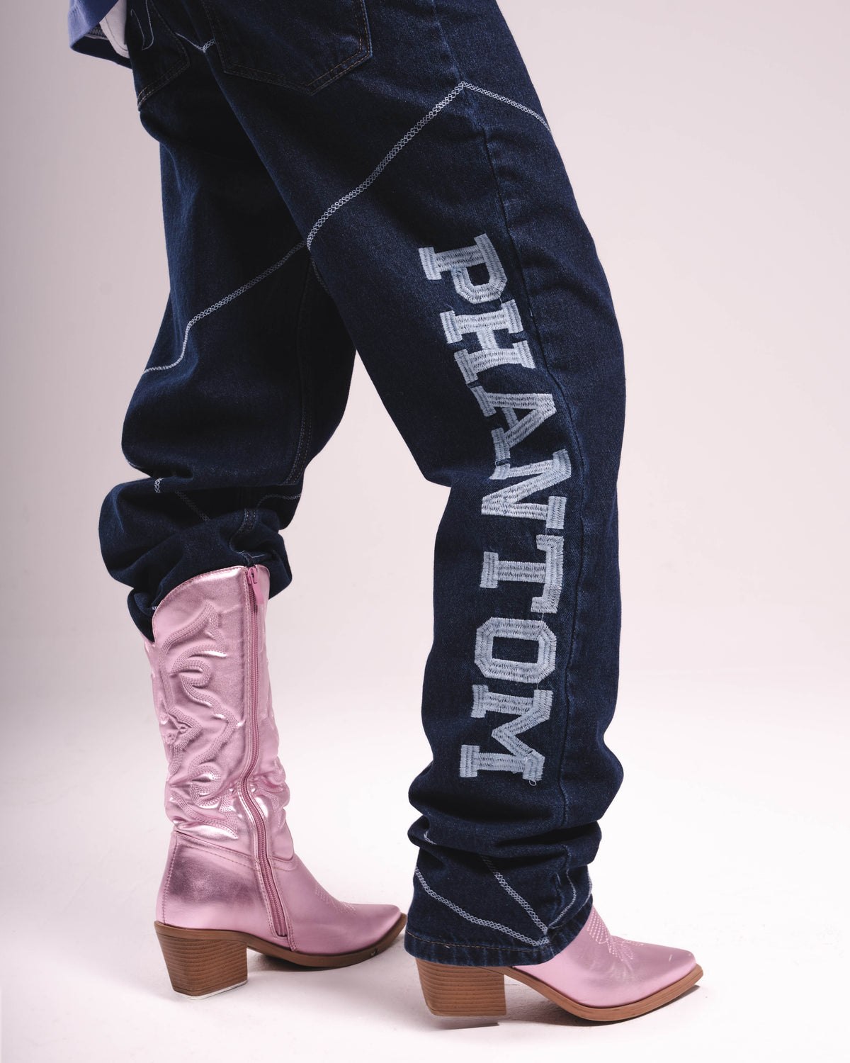 Navy Phantom Geo Denim