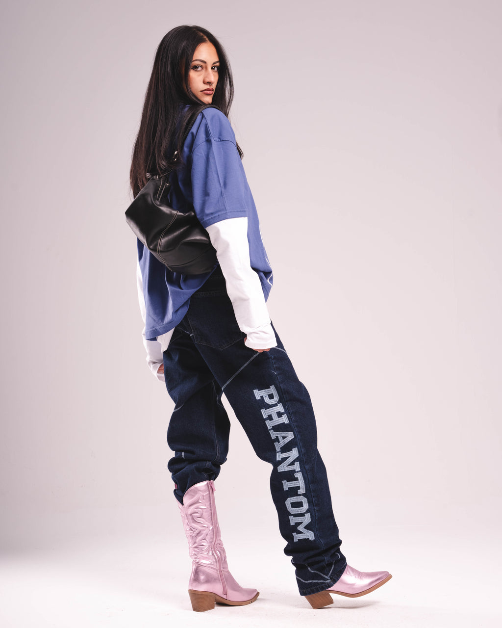 Navy Phantom Geo Denim