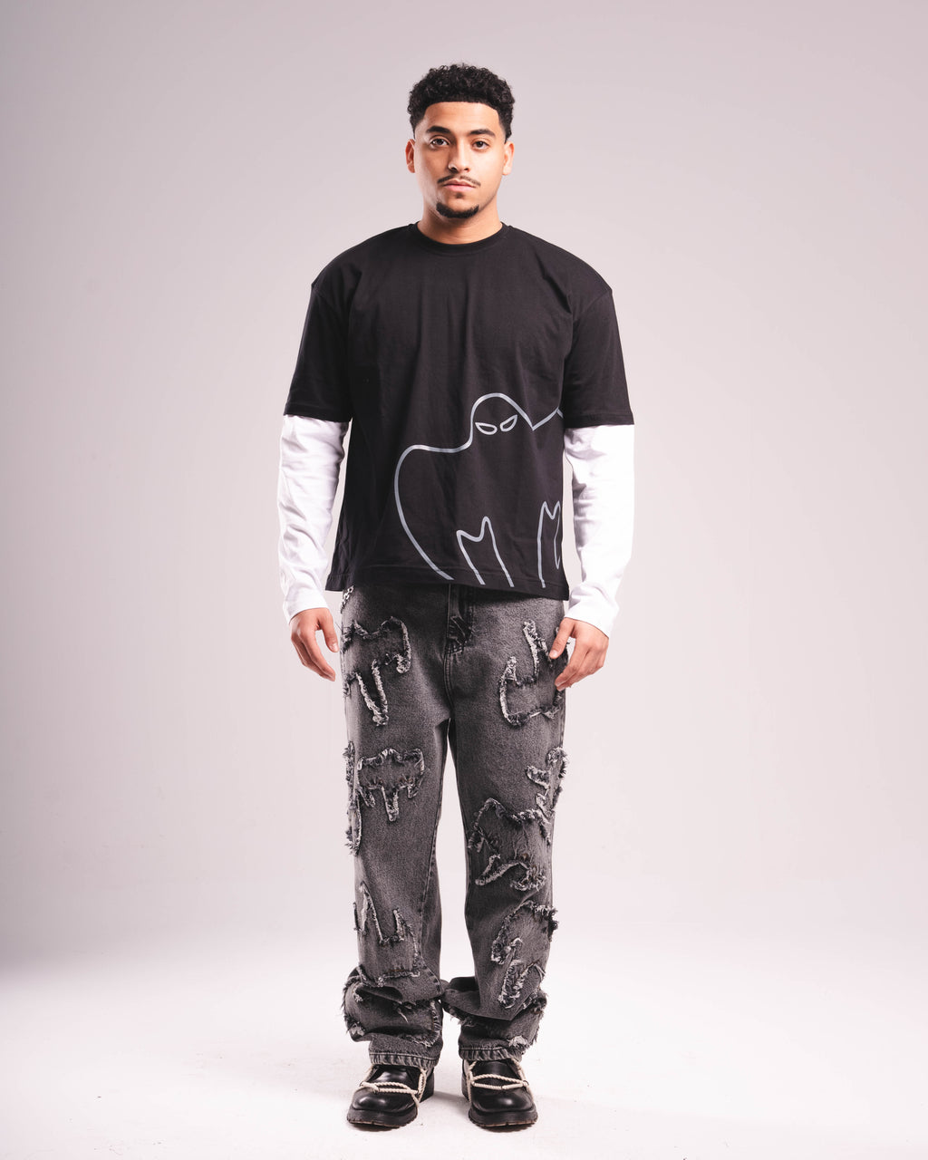 GHOST layer black tee
